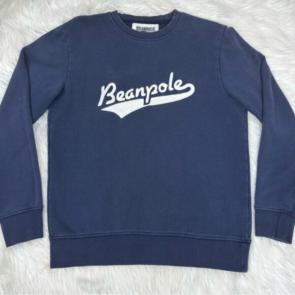 Beanpole‎ 1988 Mens Navy Blue Graphic Logo Crewneck Sweatshirt Medium BC5Y41C01R